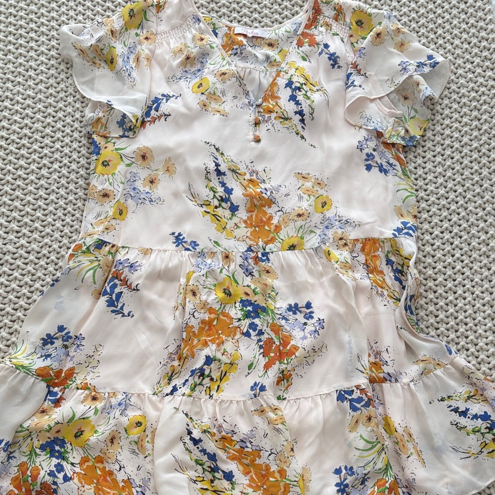 parker floral mini dress